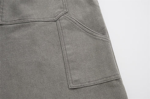 Punk Tooling Denim Logging Pants Men